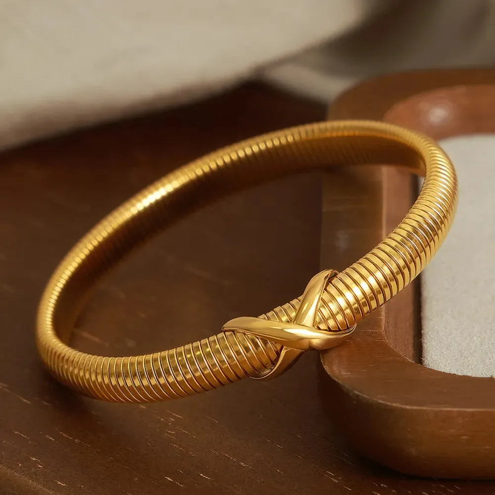 Titanium Steel Spring Shape Bracelet sold by Gigi Laurent product image thumbnail 3