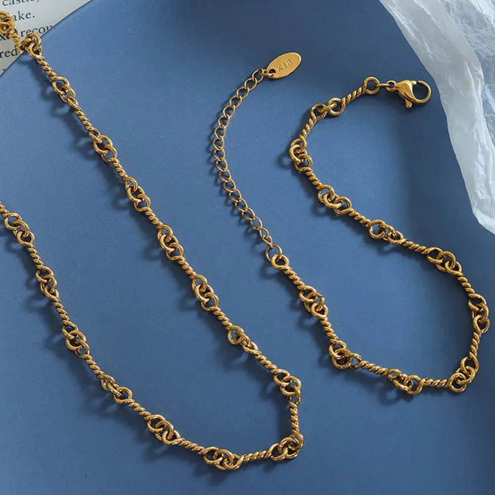 Titanium Steel Link Chain Bracelet sold by Gigi Laurent product image thumbnail 2