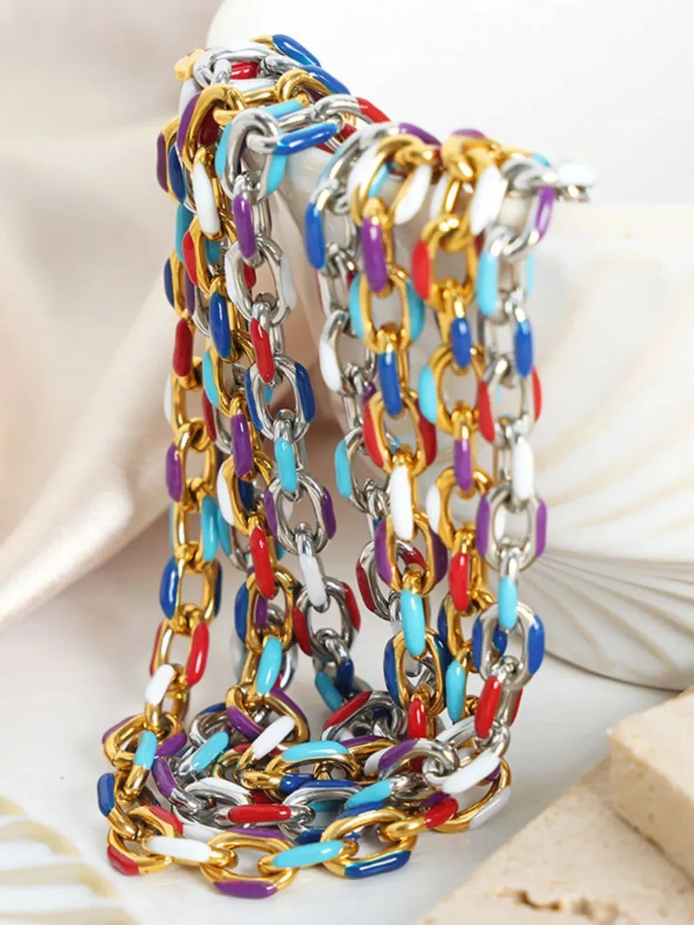 Titanium Steel Oil Drip Chain Bracelet sold by Gigi Laurent product image thumbnail 3