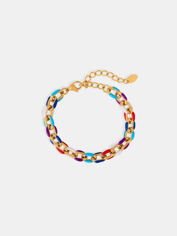 Titanium Steel Oil Drip Chain Bracelet sold by Gigi Laurent