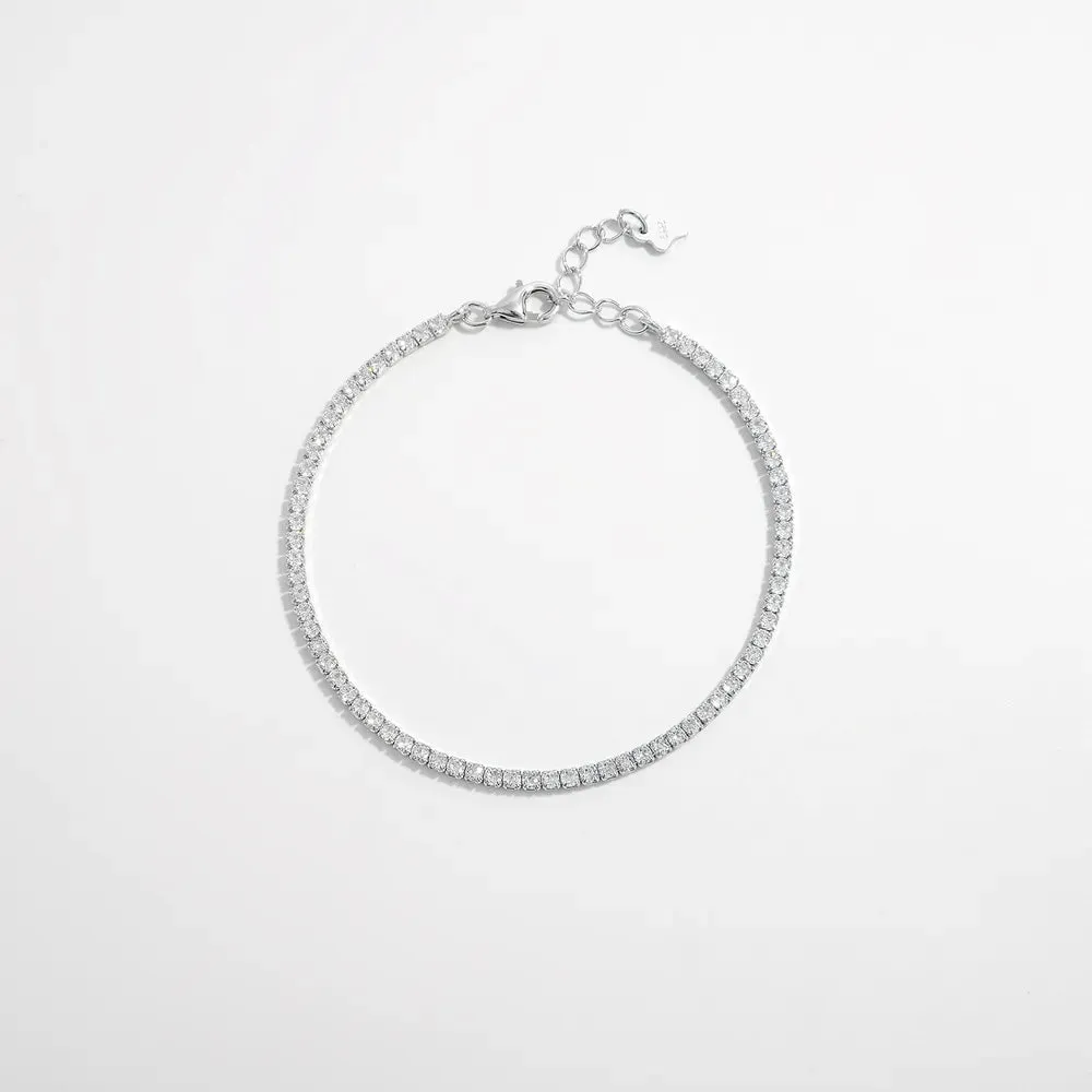 925 Sterling Silver Inlaid Zircon Bracelet sold by Gigi Laurent