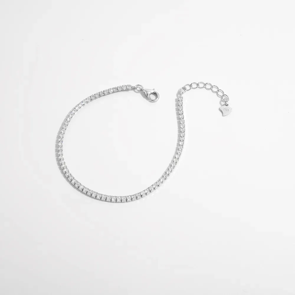 925 Sterling Silver Inlaid Zircon Bracelet sold by Gigi Laurent product image thumbnail 2