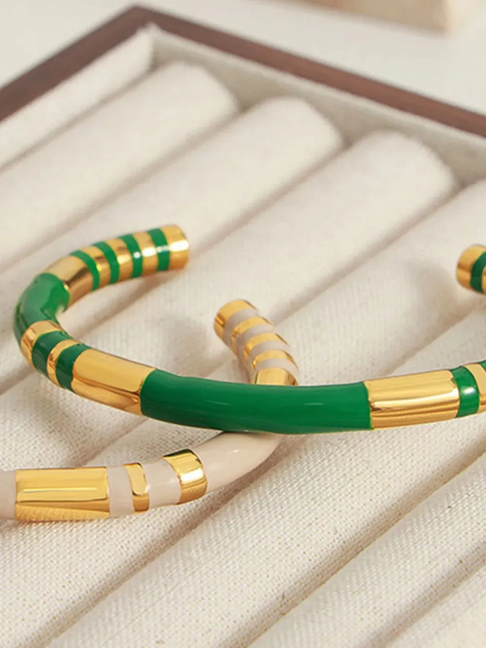 Enamel Titanium Steel Cuff Bracelet sold by Gigi Laurent product image thumbnail 5