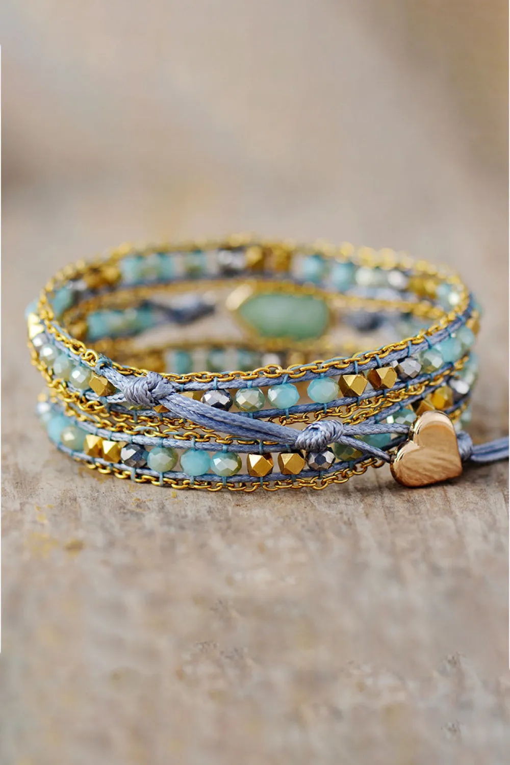Handmade Teardrop Shape Triple Layer Beaded Bracelet sold by Gigi Laurent product image thumbnail 3