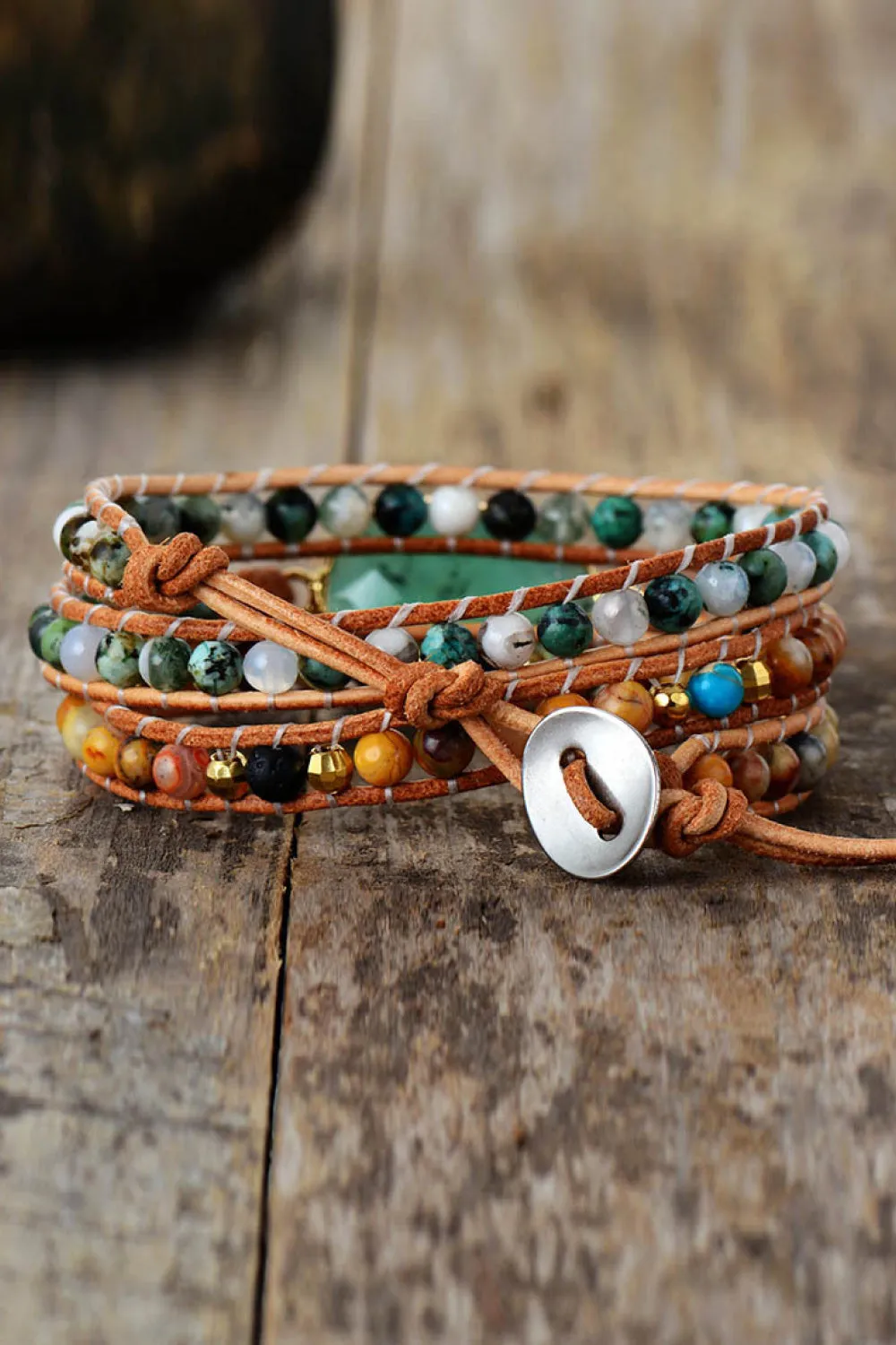 Natural Stone & Agate Layered Bracelet sold by Gigi Laurent product image thumbnail 2