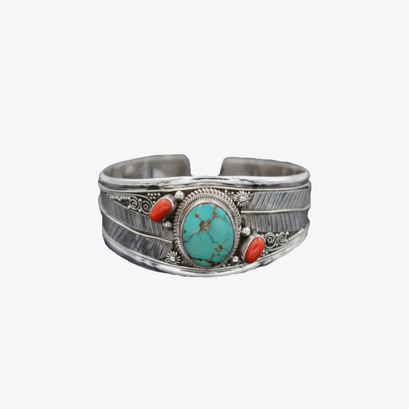 Turquoise Open Bracelet made by Trendsi