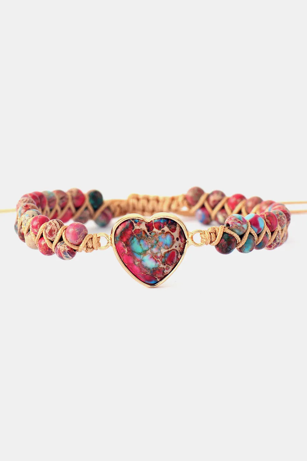 Handmade Heart Shape Natural Stone Bracelet sold by Gigi Laurent product image thumbnail 4