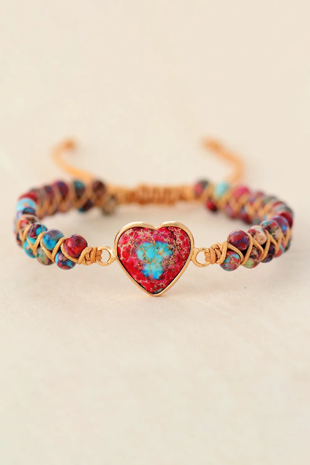 Handmade Heart Shape Natural Stone Bracelet sold by Gigi Laurent