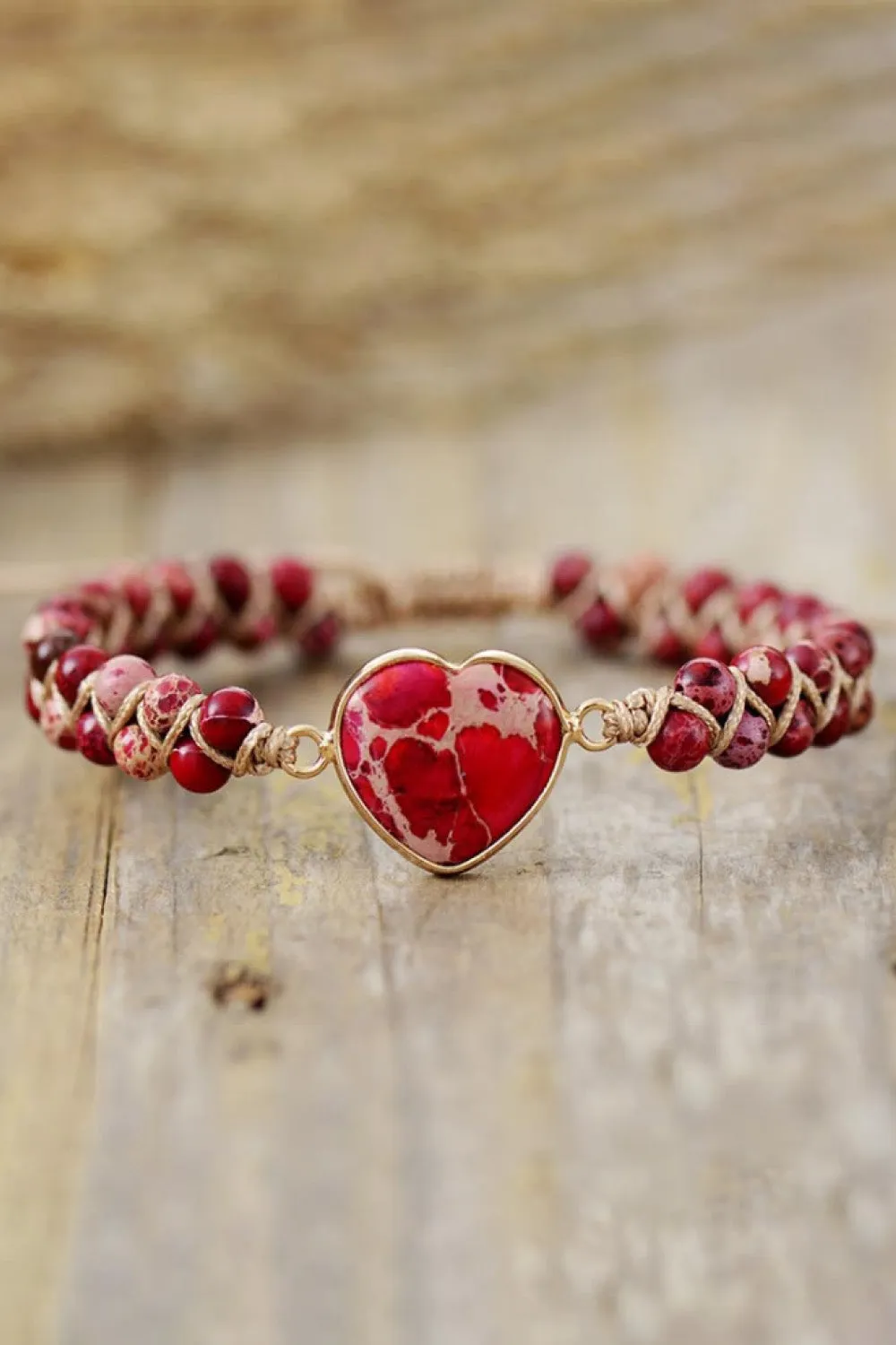 Handmade Heart Shape Natural Stone Bracelet sold by Gigi Laurent product image thumbnail 4