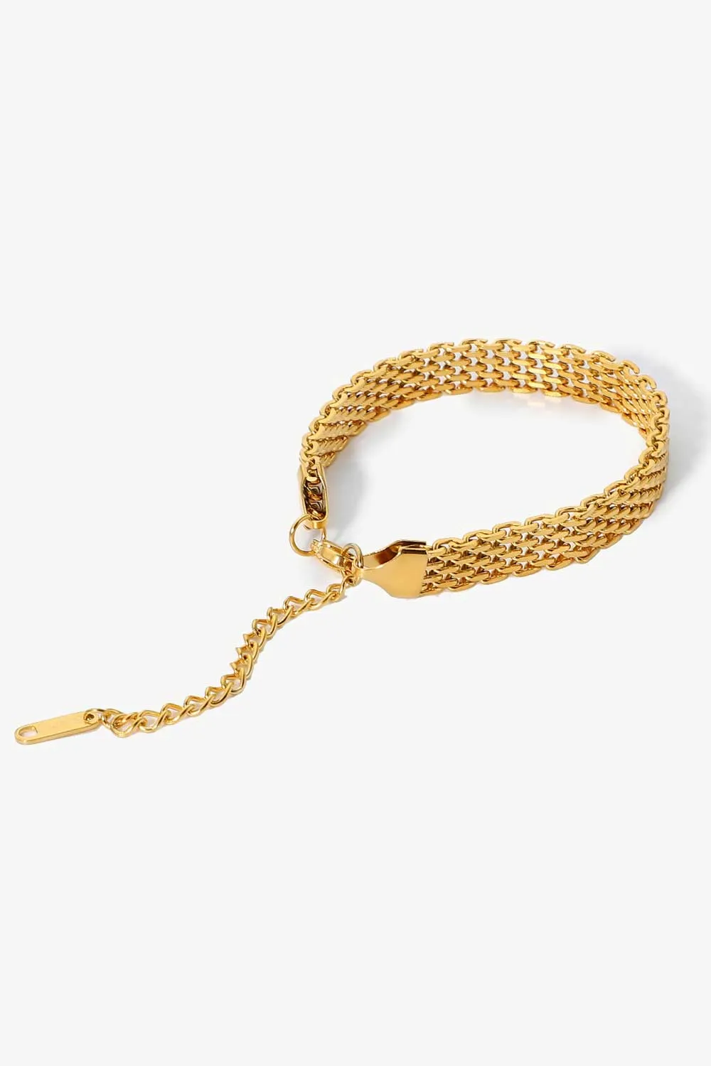 18K Gold-Plated Wide Chain Bracelet sold by Gigi Laurent product image thumbnail 3