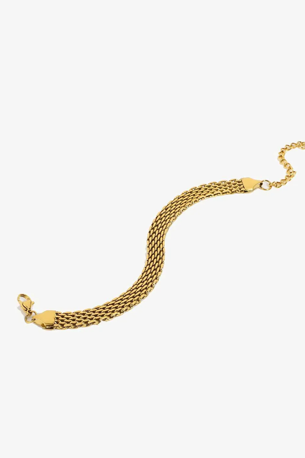 18K Gold-Plated Wide Chain Bracelet sold by Gigi Laurent product image thumbnail 4