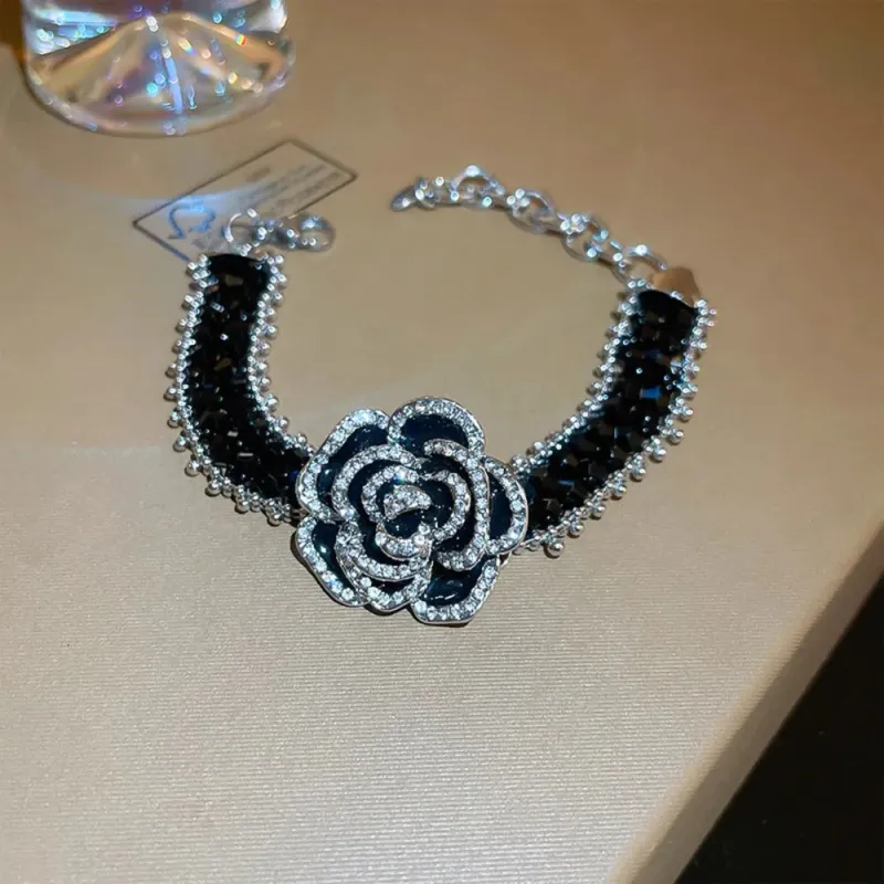 Copper Rhinestone Flower Bracelet sold by Gigi Laurent
