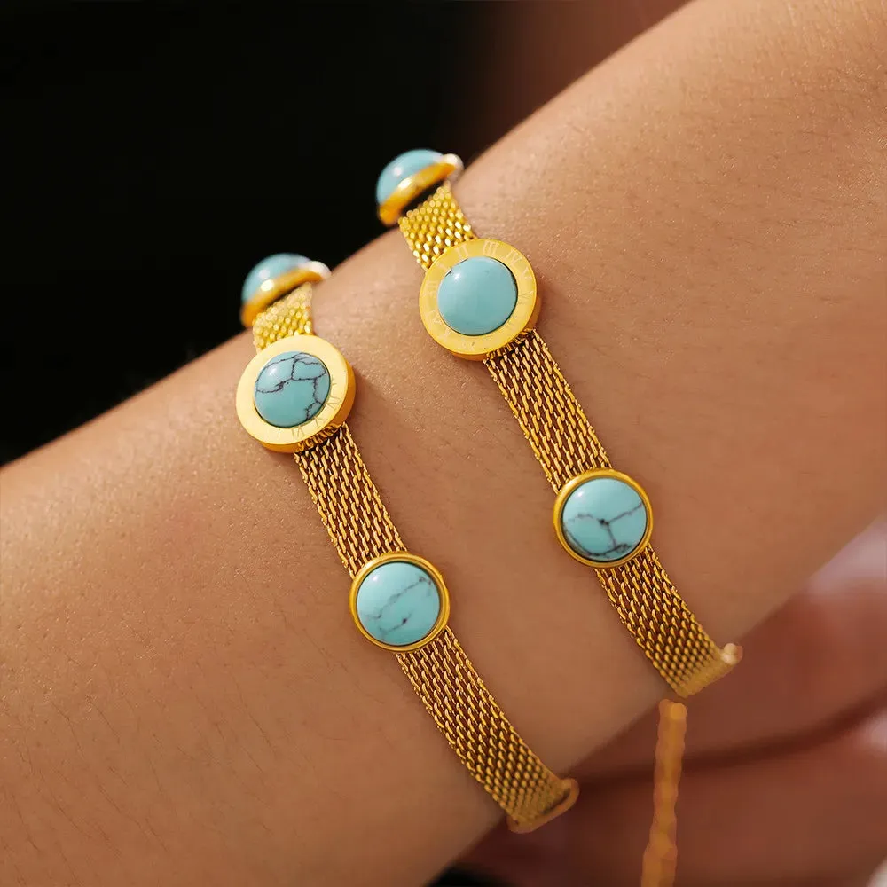 Turquoise Titanium Steel Bracelet sold by Gigi Laurent