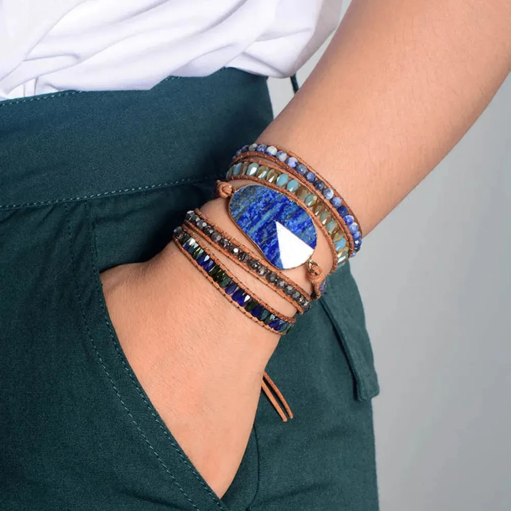 Lapis Lazuli Layered Bracelet sold by Gigi Laurent product image thumbnail 4