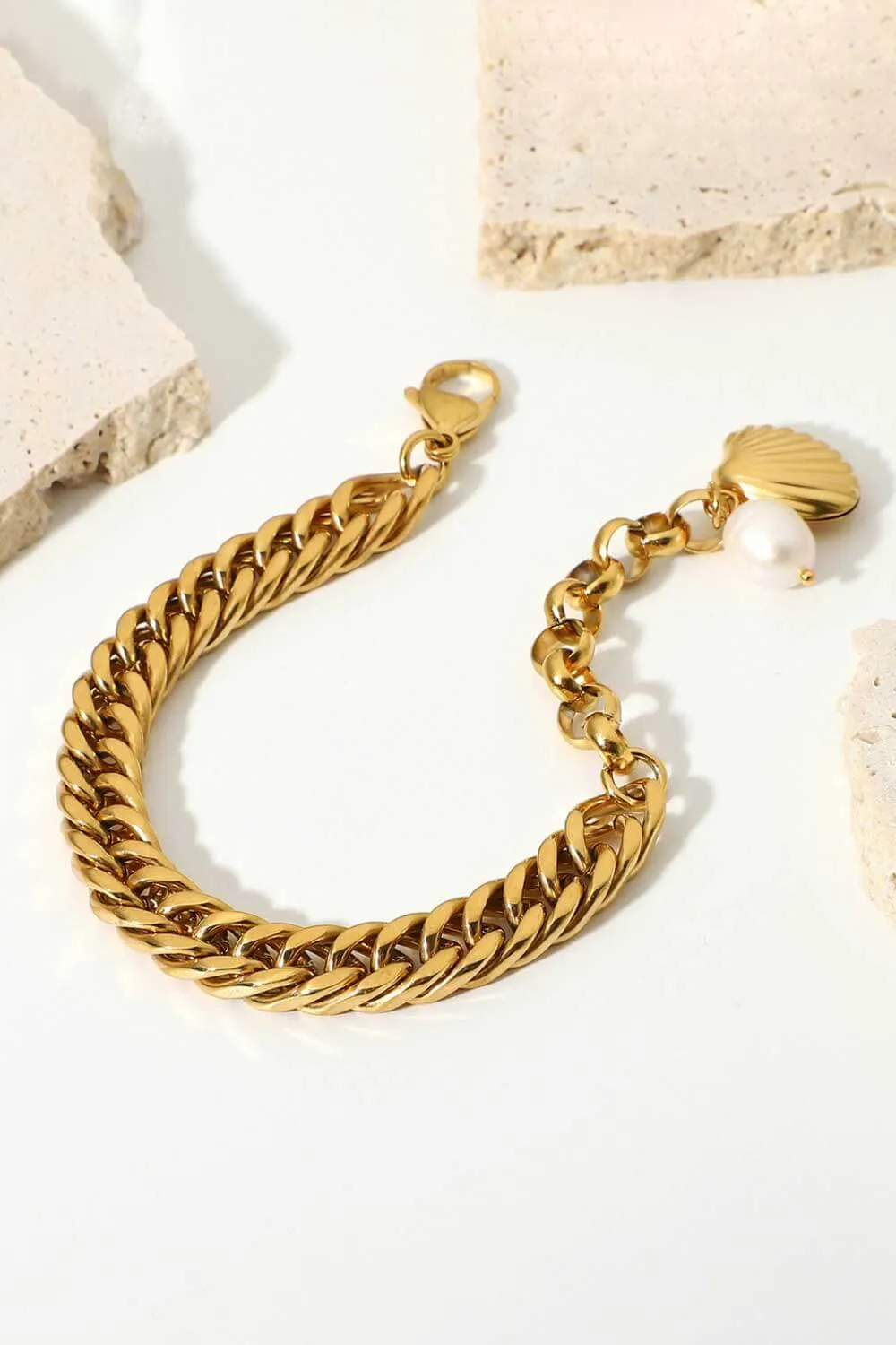 18K Gold-Plated Curb Chain Bracelet sold by Gigi Laurent product image thumbnail 5