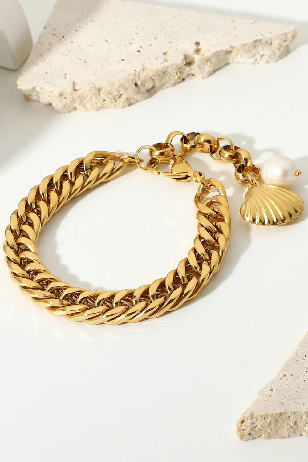 18K Gold-Plated Curb Chain Bracelet sold by Gigi Laurent product image thumbnail 3