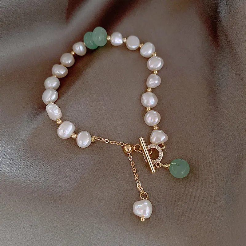 Pearl Green Stone Link Bracelet sold by Gigi Laurent product image thumbnail 3