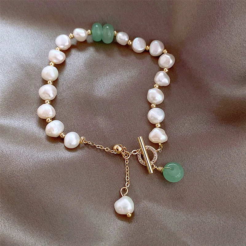 Pearl Green Stone Link Bracelet sold by Gigi Laurent product image thumbnail 4