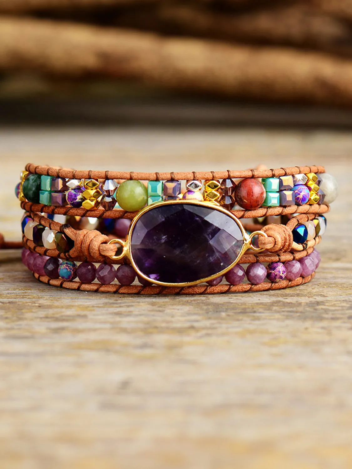 Triple-Layer Amethyst Bracelet sold by Gigi Laurent product image thumbnail 2