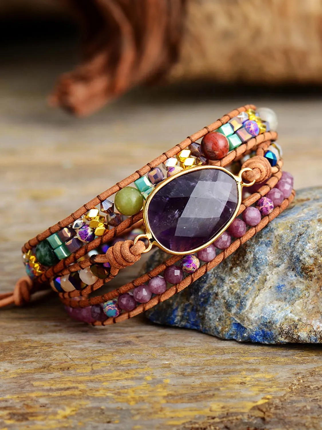 Triple-Layer Amethyst Bracelet sold by Gigi Laurent product image thumbnail 3