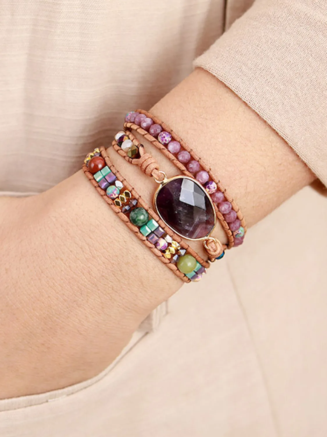 Triple-Layer Amethyst Bracelet sold by Gigi Laurent