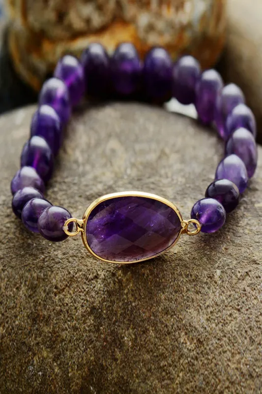 Handmade Amethyst Beaded Bracelet sold by Gigi Laurent