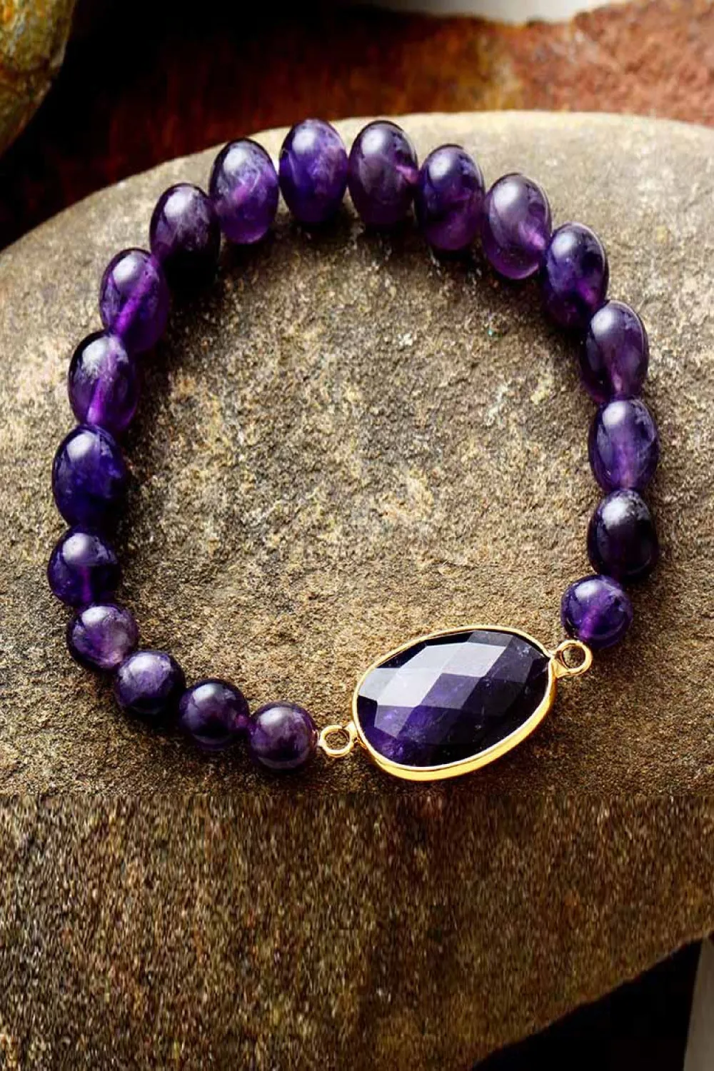 Handmade Amethyst Beaded Bracelet sold by Gigi Laurent product image thumbnail 4