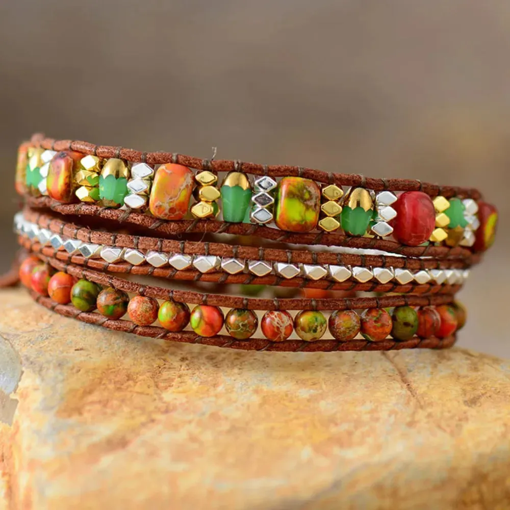 Natural Stone Woven Bracelet sold by Gigi Laurent