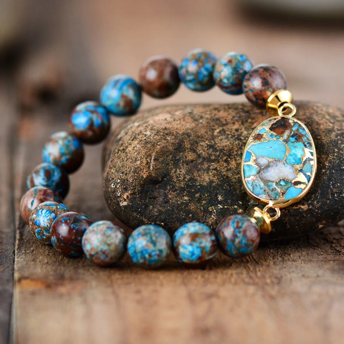 Natural Stone Beaded Bracelet sold by Gigi Laurent product image thumbnail 3