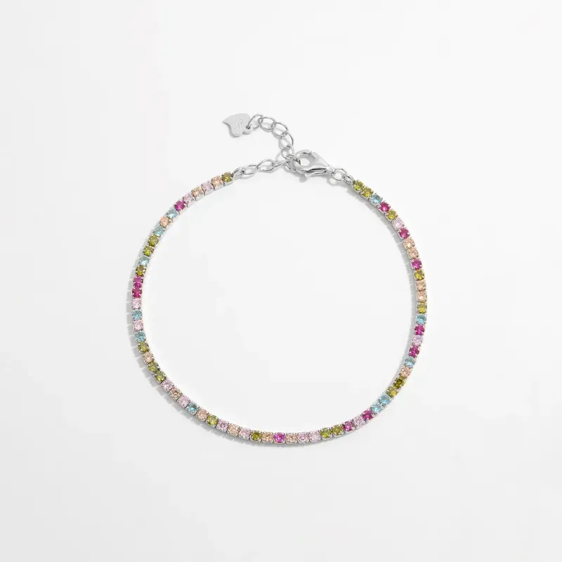 Inlaid Zircon 925 Sterling Silver Bracelet sold by Gigi Laurent