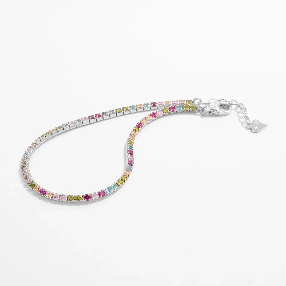 Inlaid Zircon 925 Sterling Silver Bracelet sold by Gigi Laurent product image thumbnail 2