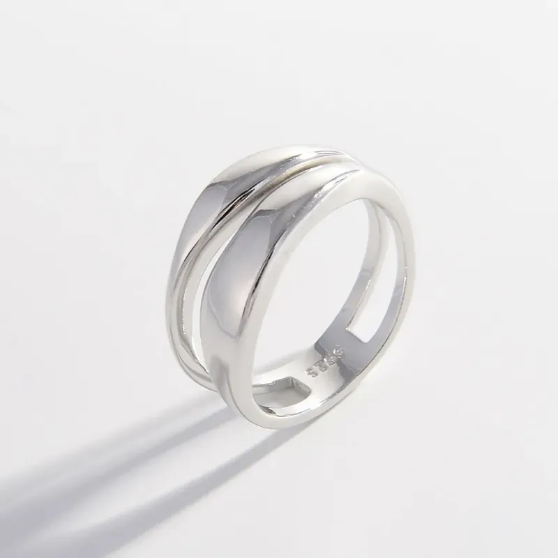 925 Sterling Silver Double-Layered Ring sold by Gigi Laurent