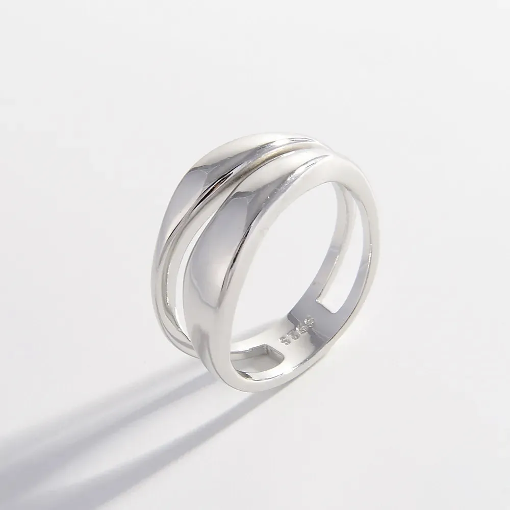 925 Sterling Silver Double-Layered Ring sold by Gigi Laurent