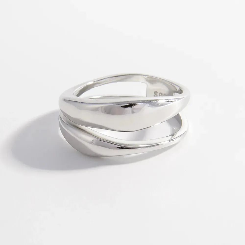 925 Sterling Silver Double-Layered Ring sold by Gigi Laurent product image thumbnail 3