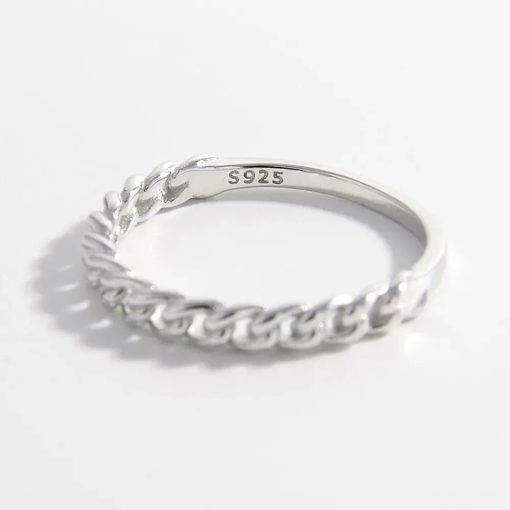 925 Sterling Silver Curb Chain Ring sold by Gigi Laurent product image thumbnail 3