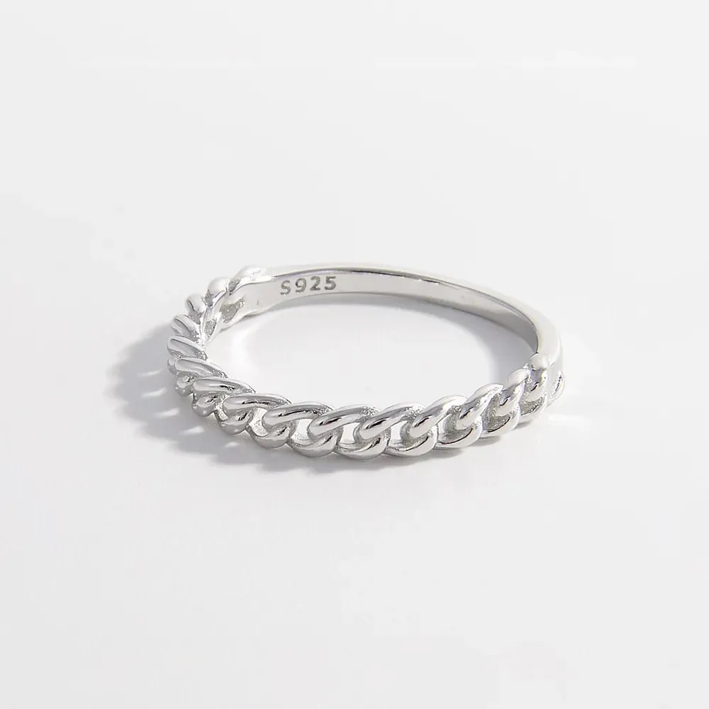 925 Sterling Silver Curb Chain Ring sold by Gigi Laurent product image thumbnail 4