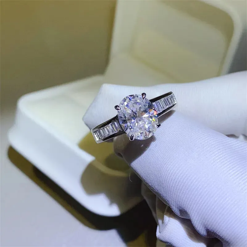 3 Carat Moissanite 925 Sterling Silver Ring sold by Gigi Laurent product image thumbnail 5