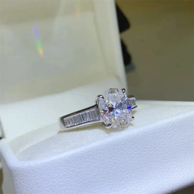 3 Carat Moissanite 925 Sterling Silver Ring sold by Gigi Laurent product image thumbnail 3