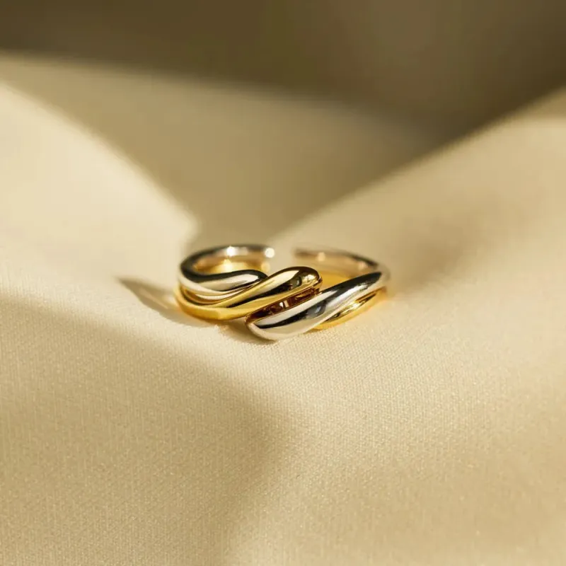 925 Sterling Silver Twisted Open Ring sold by Gigi Laurent