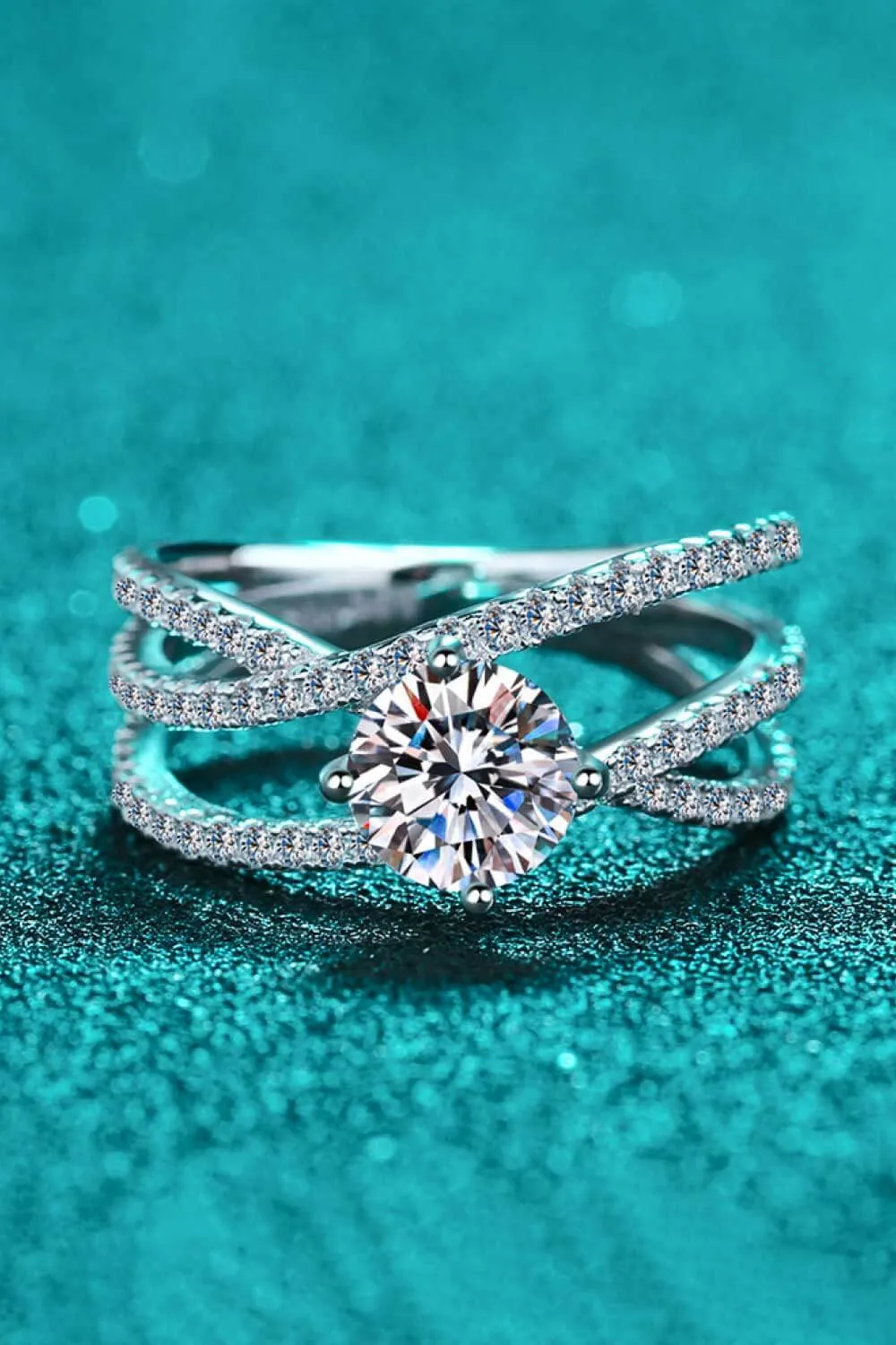 1 Carat Moissanite Crisscross Ring sold by Gigi Laurent product image thumbnail 3