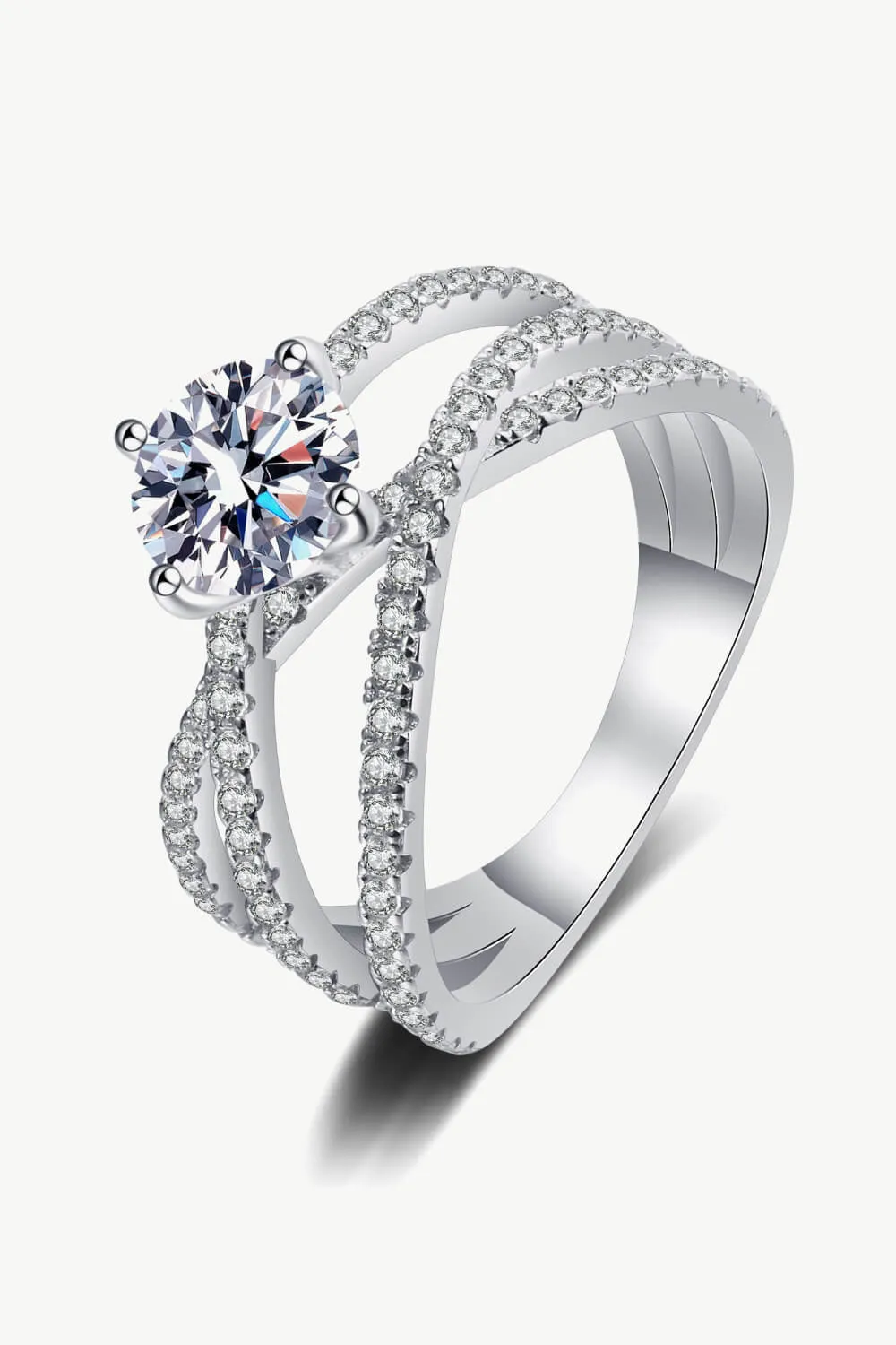 1 Carat Moissanite Crisscross Ring sold by Gigi Laurent product image thumbnail 4
