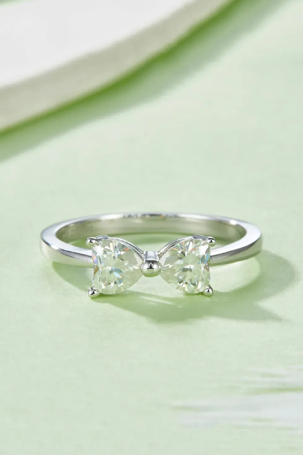 1 Carat Moissanite 925 Sterling Silver Bow Ring sold by Gigi Laurent product image thumbnail 2
