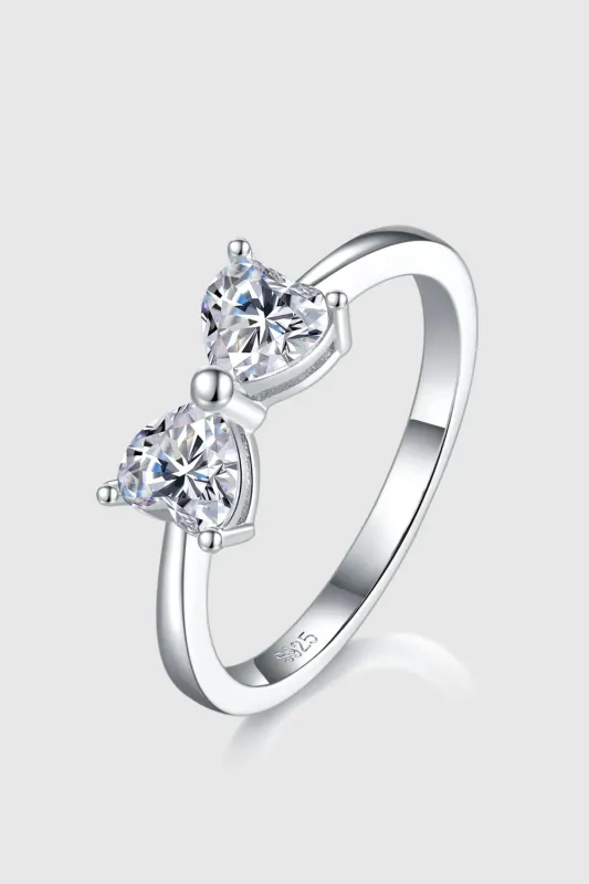 1 Carat Moissanite 925 Sterling Silver Bow Ring sold by Gigi Laurent