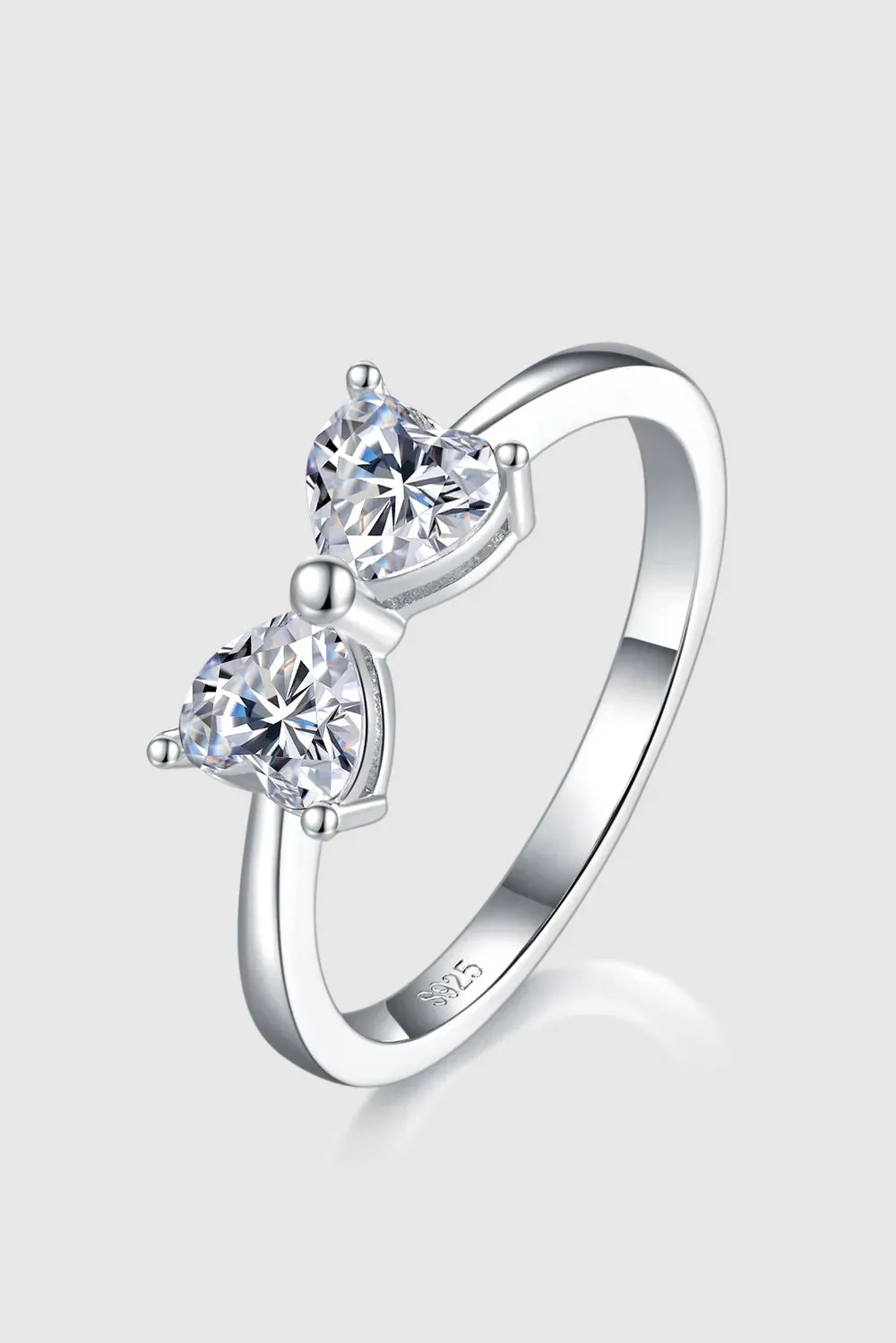 1 Carat Moissanite 925 Sterling Silver Bow Ring sold by Gigi Laurent