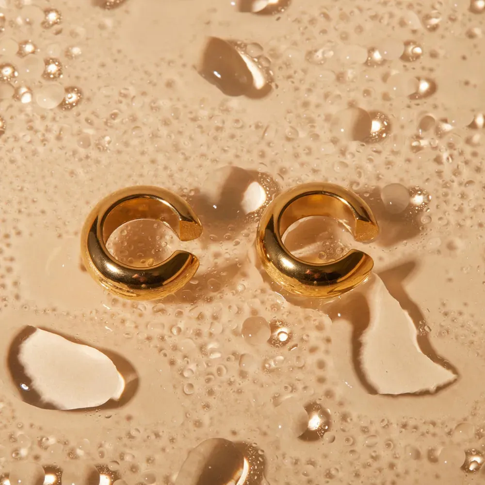 Stainless Steel Letter C Shape Clip On Earrings sold by Gigi Laurent product image thumbnail 3