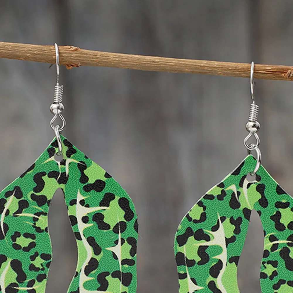 Leopard Lip Shape Leather Earrings sold by Gigi Laurent product image thumbnail 3