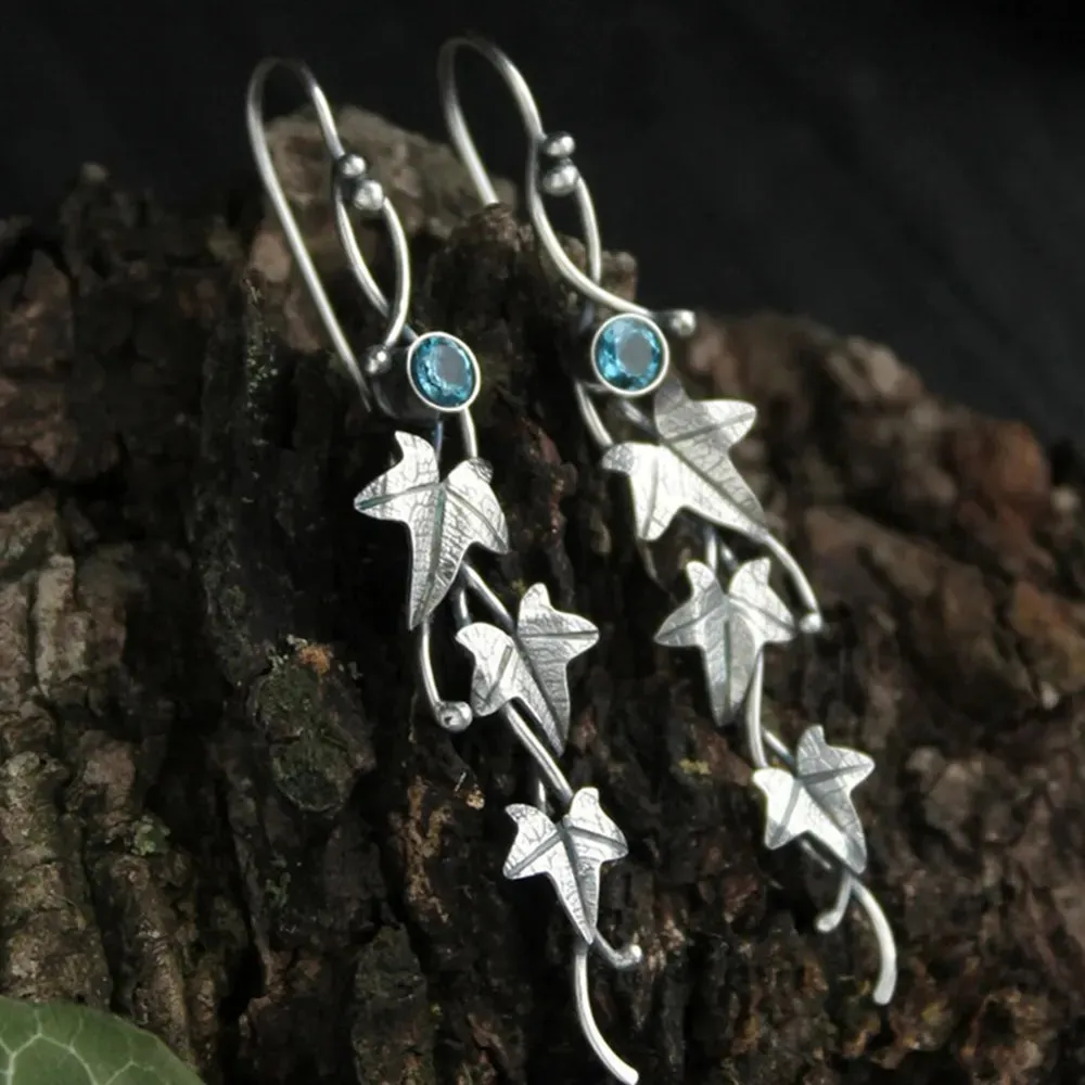 Ivy Leaf Alloy Dangle Earrings sold by Gigi Laurent product image thumbnail 3