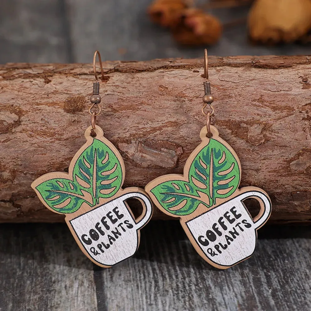 Wooden Alloy Dangle Earrings sold by Gigi Laurent product image thumbnail 3