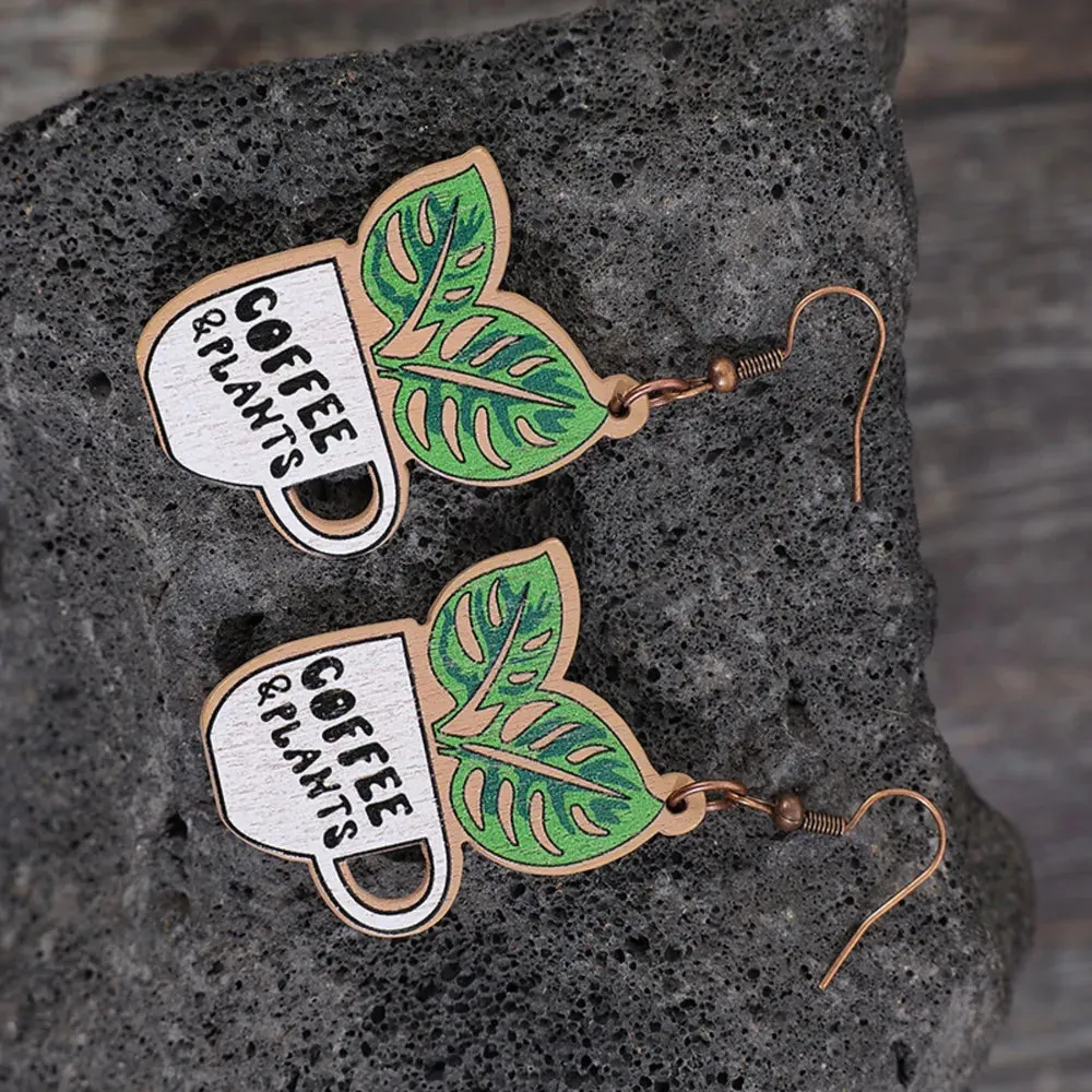 Wooden Alloy Dangle Earrings sold by Gigi Laurent product image thumbnail 4