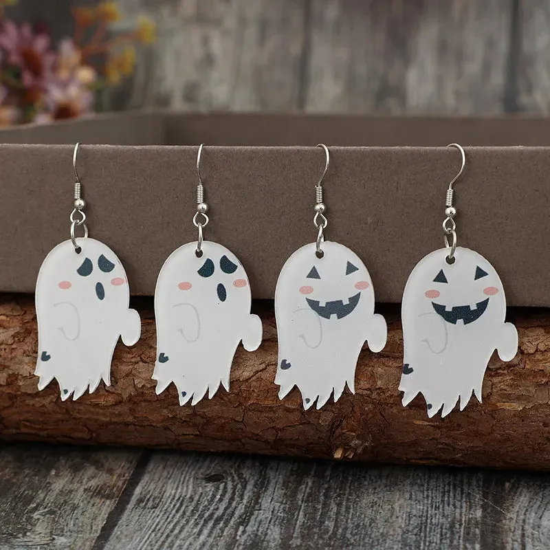 2 Piece Alloy Acrylic Ghost Dangle Earrings sold by Gigi Laurent product image thumbnail 2